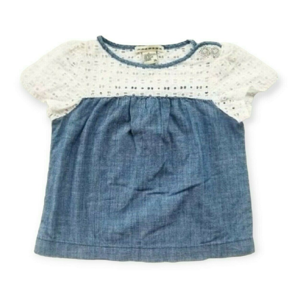 Anthem Of The Ants Chambray Lace Top | 3T